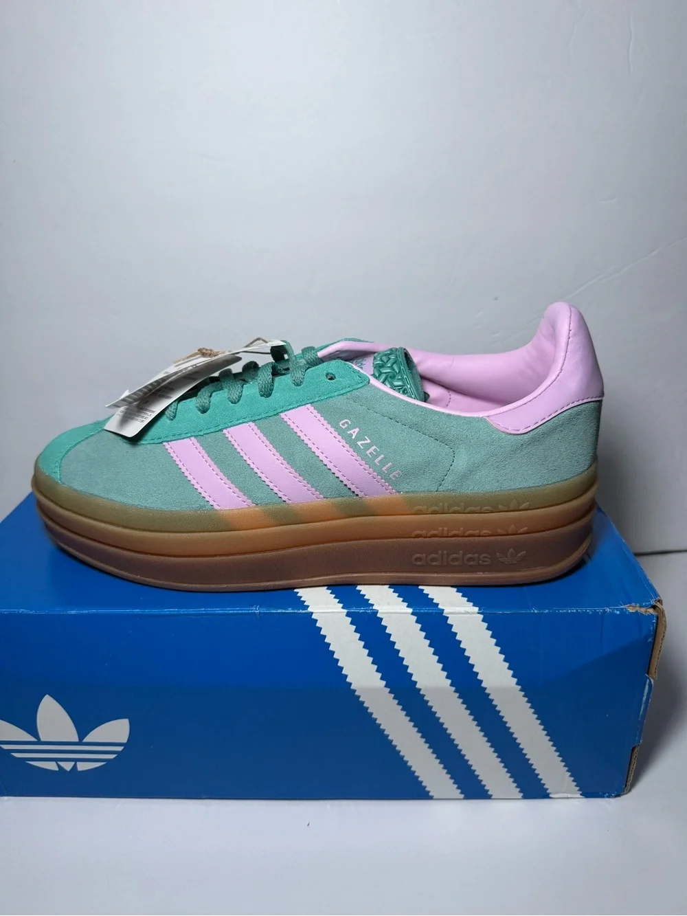 Adidas Gazelle Bold Sneakers Teal / Lilac - Women’s 9 - NWT - Style Code: JS3894